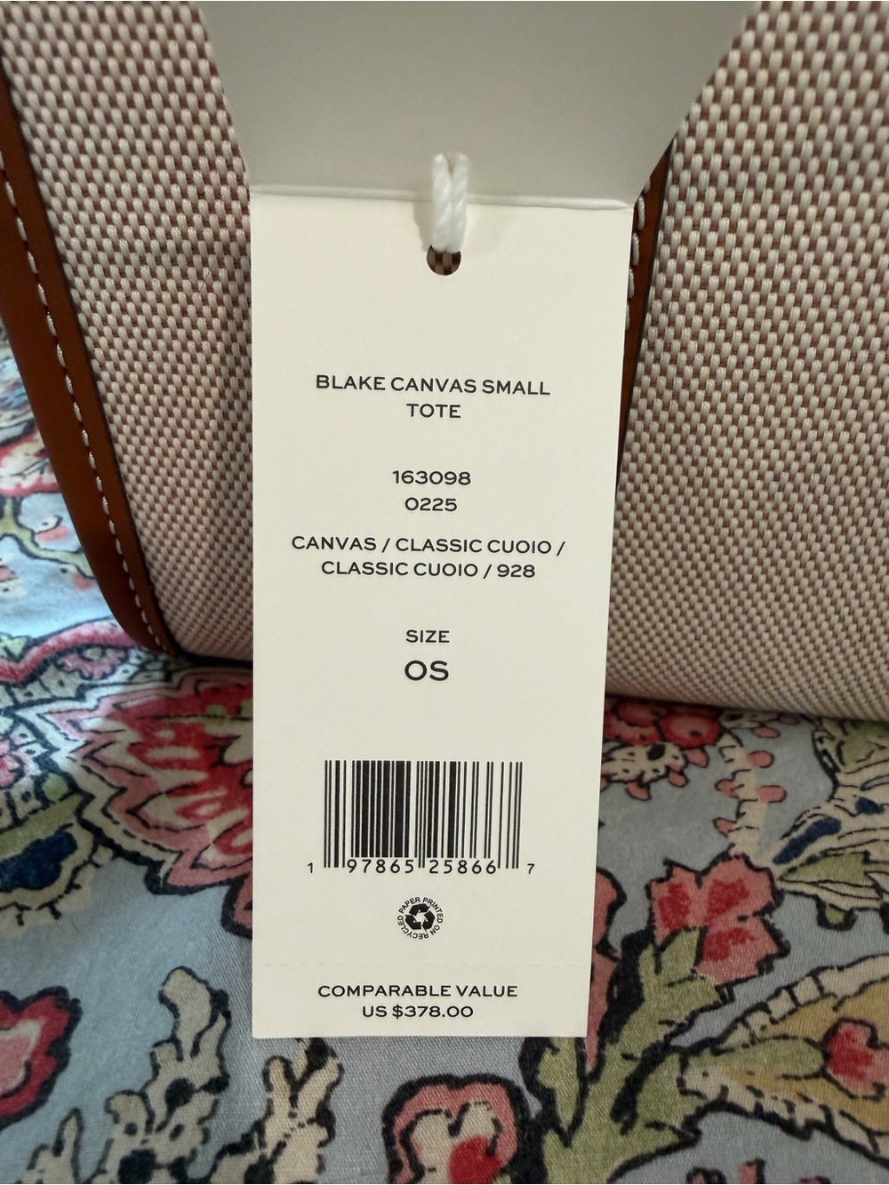 NWT Tory Burch Blake Canvas Small Tote - Picture 5 of 12